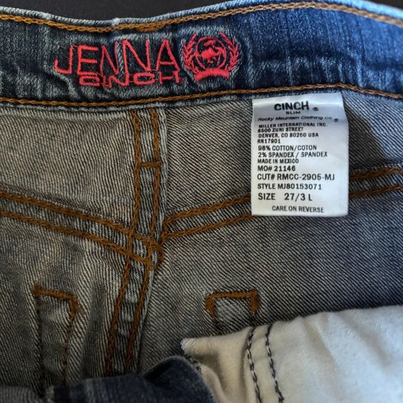 Cinch Jeans Slim Fit Jenna Size 27 Blue Denim Comfort Stretch 5 Pockets - Picture 3 of 14